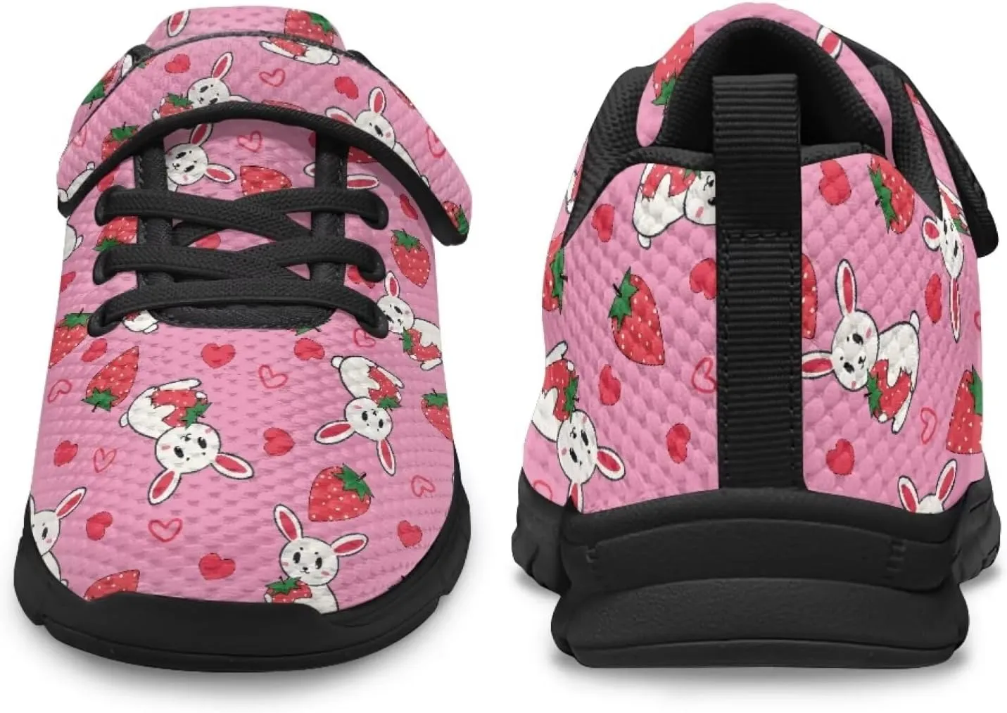 Girls Easter Shoes School Single Buckle Sneakers Breathable Mesh Running Tennis Shoes for Little Kid/Big Kid
