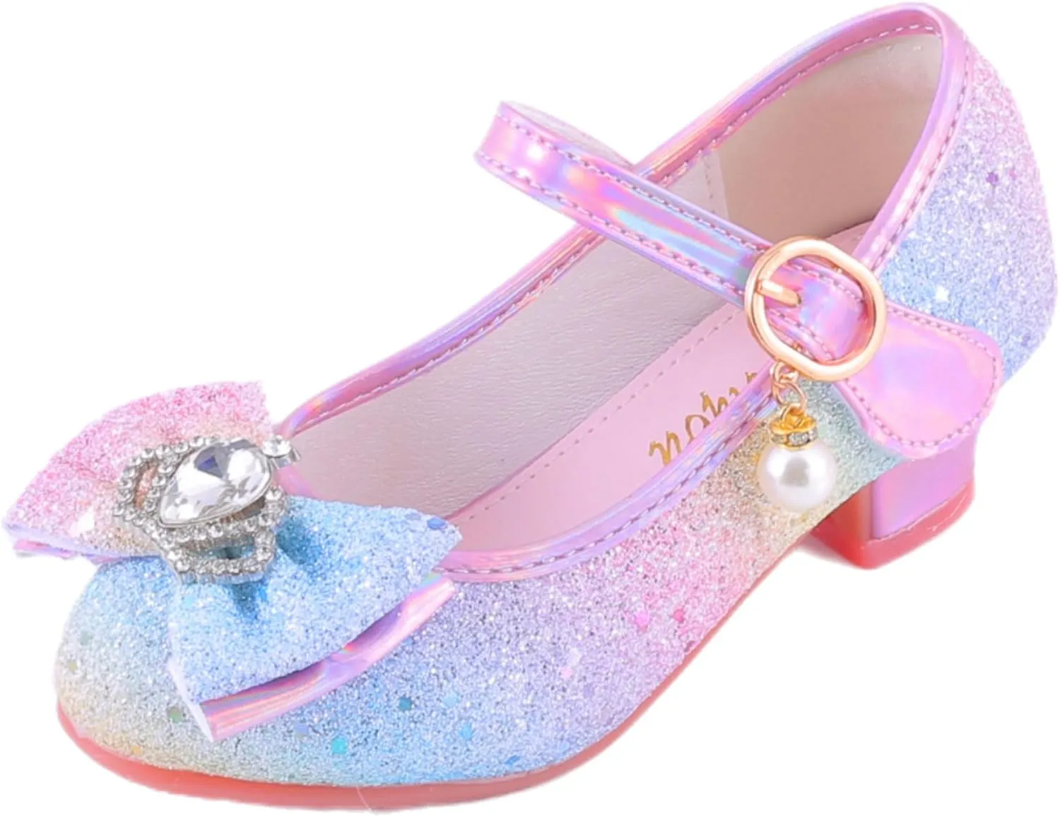 Girls Flats Sparkle Party Mary Jane Princess Dress Shoes