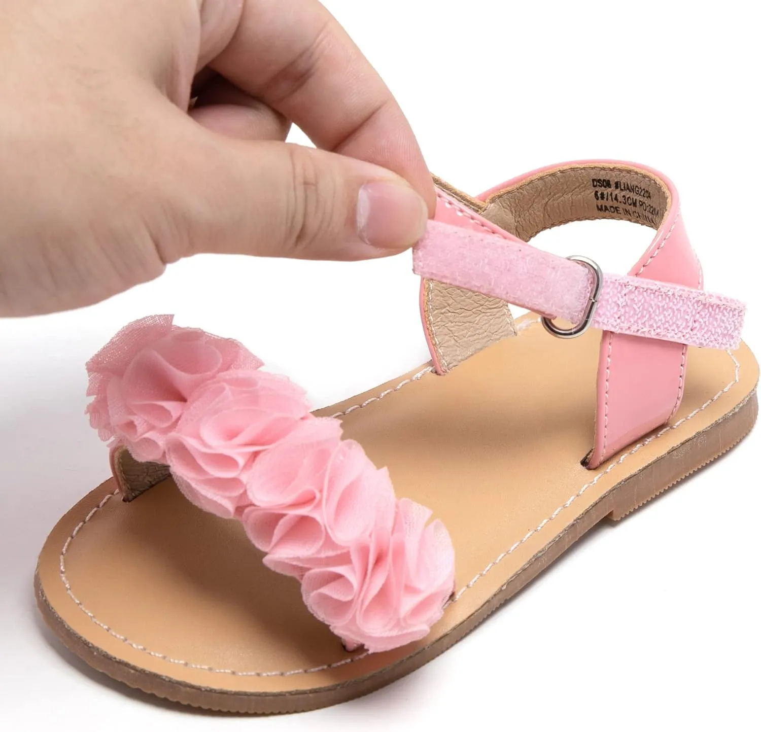 Girls Open Toe Flat Sandals Summer Casual Toddler Little Kid Sandals
