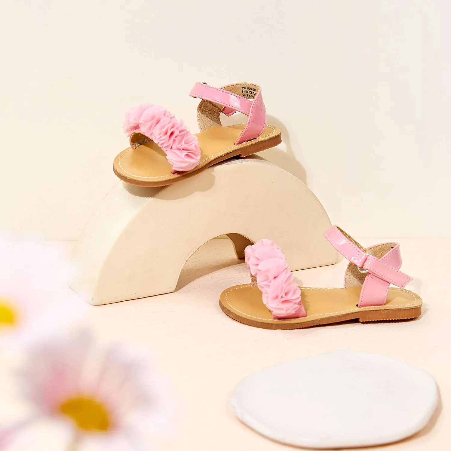 Girls Open Toe Flat Sandals Summer Casual Toddler Little Kid Sandals
