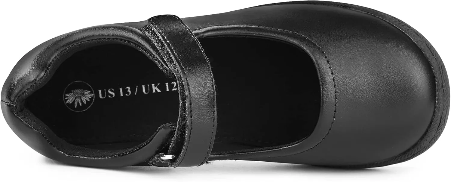 Girls School Uniform Shoes Mary Jane Dress Flat Shoes for School Wedding Party with Strap Little Kid/Big Kid