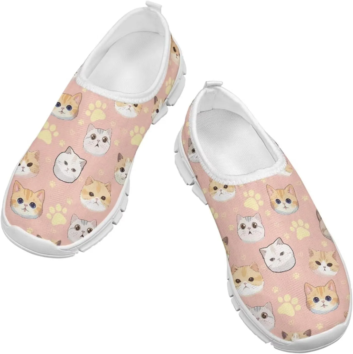 Girls Slip On Sneakers Cute Little Kids Tennis Shoes School Running Shoes