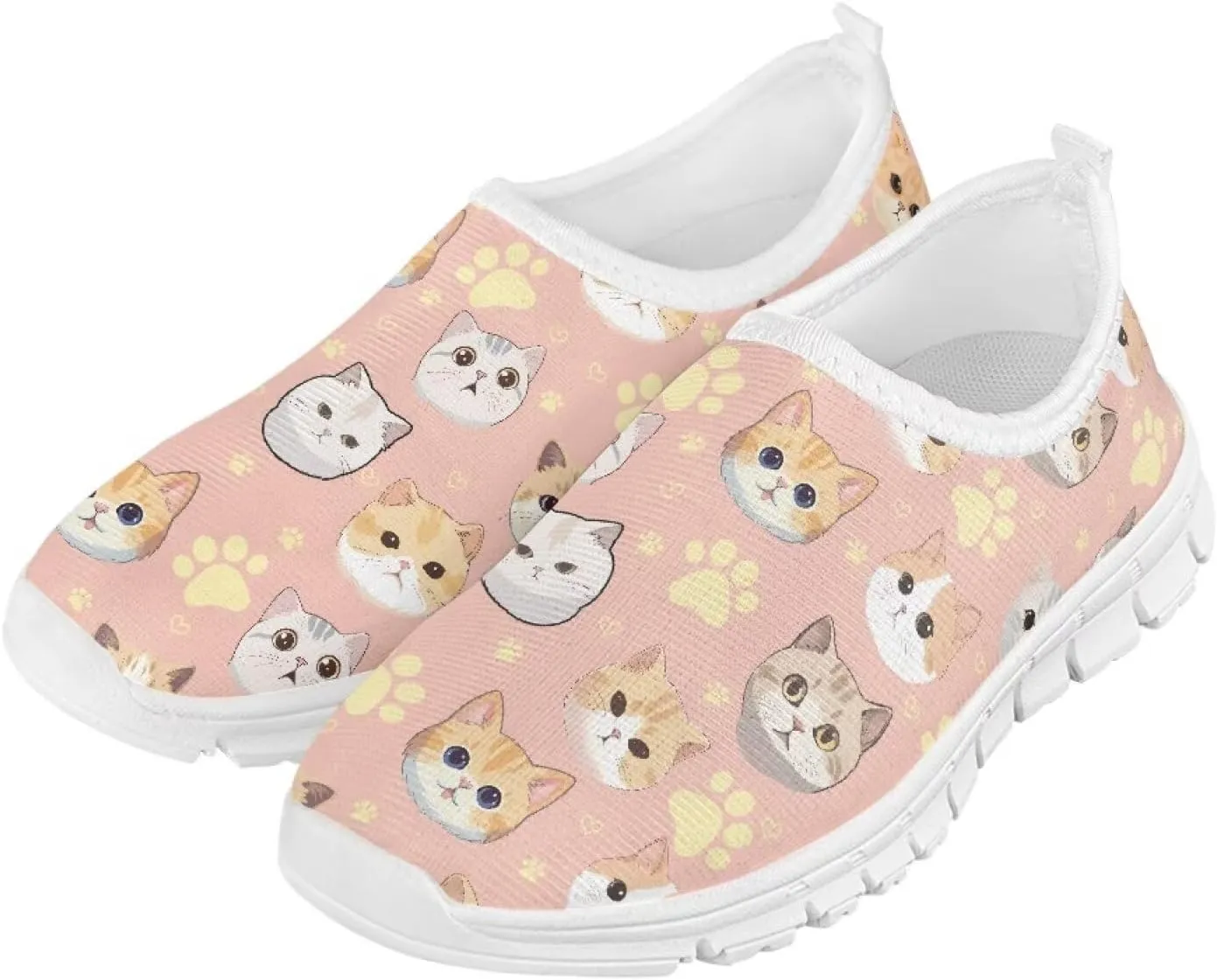 Girls Slip On Sneakers Cute Little Kids Tennis Shoes School Running Shoes