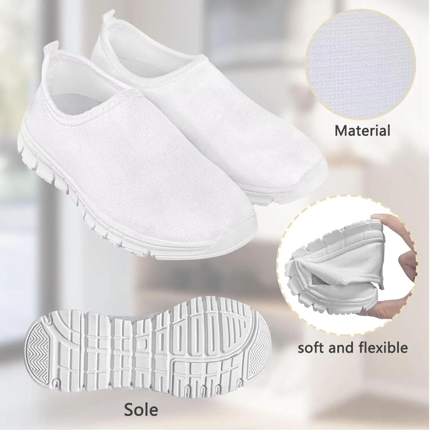 Girls Slip On Sneakers Cute Little Kids Tennis Shoes School Running Shoes
