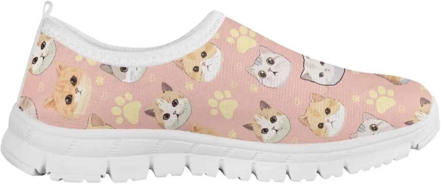 Girls Slip On Sneakers Cute Little Kids Tennis Shoes School Running Shoes