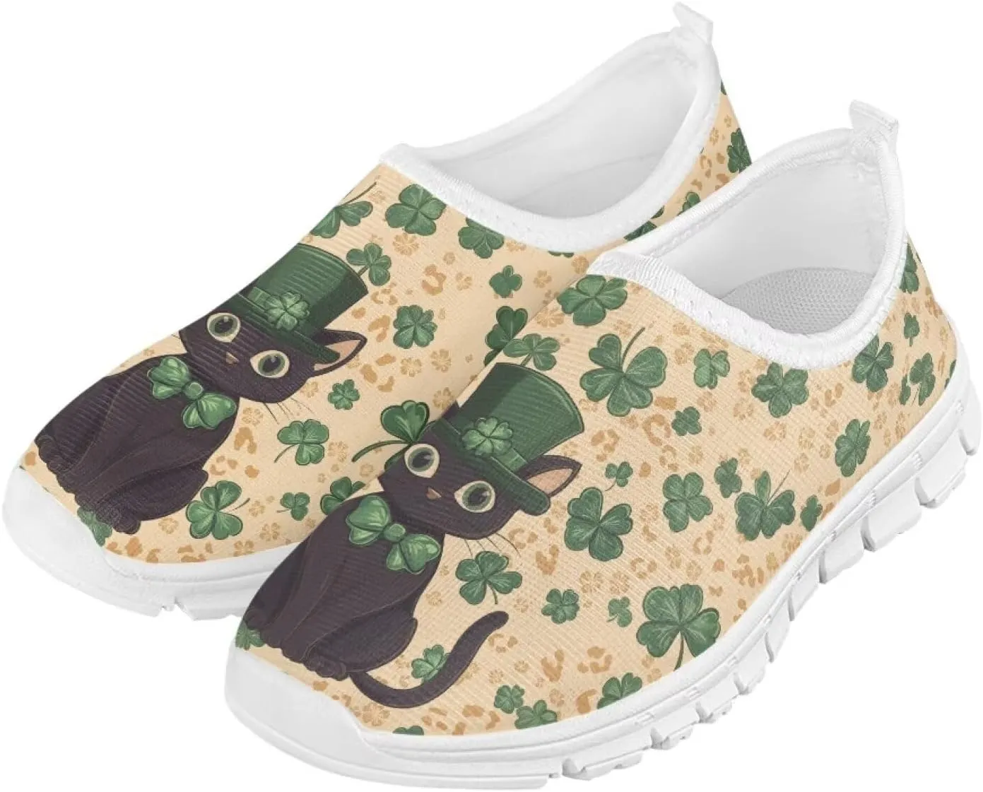 Girls Slip On Sneakers St Patrick's Day Costume Kids Tennis Gym Shoes