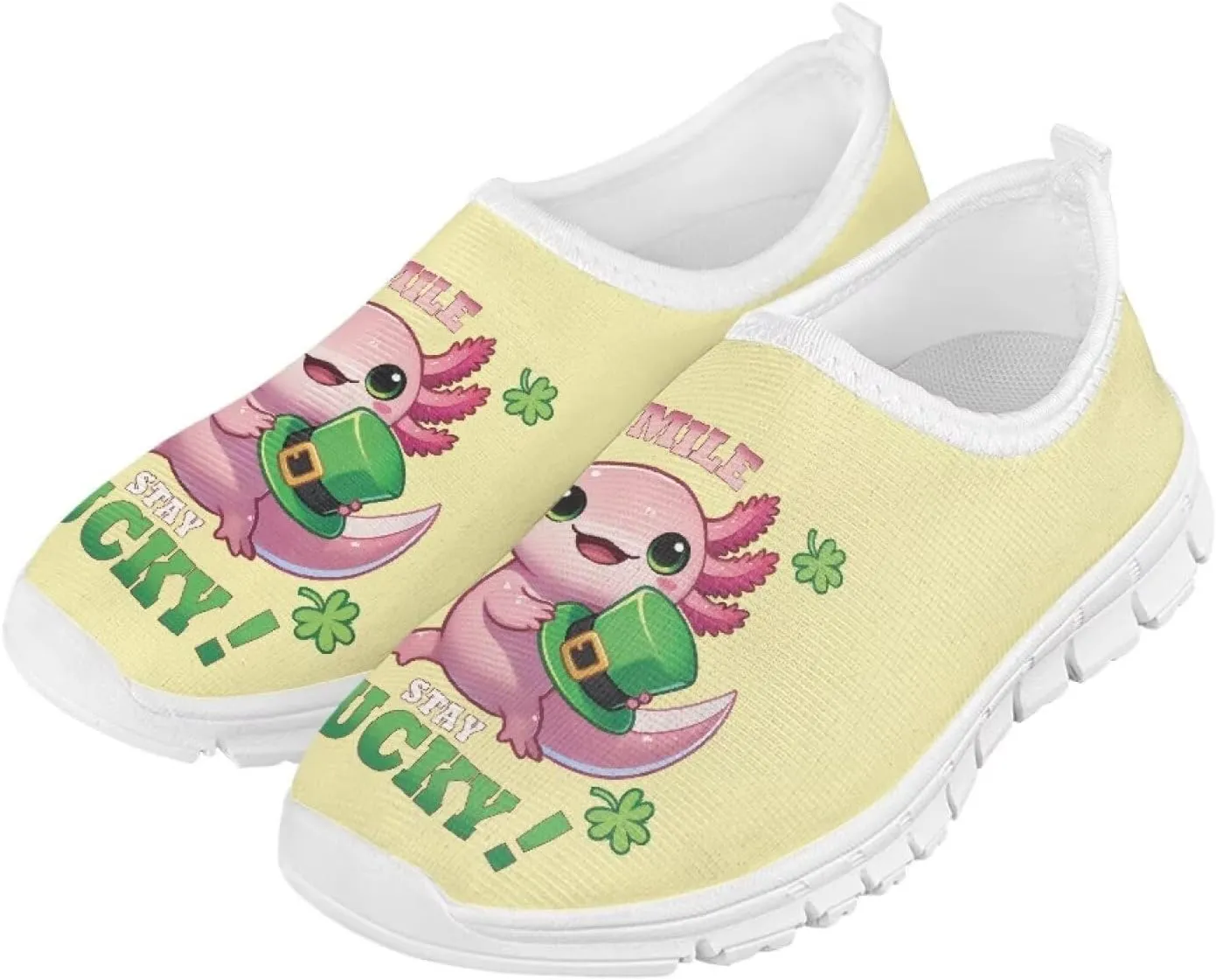 Girls Slip On Tennis Shoes Kids Running Shoes St. Patrick's Day Shoes