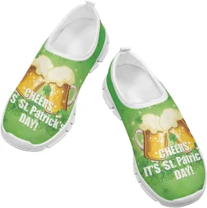 Girls Slip On Tennis Shoes Kids Running Shoes St. Patrick's Day Shoes