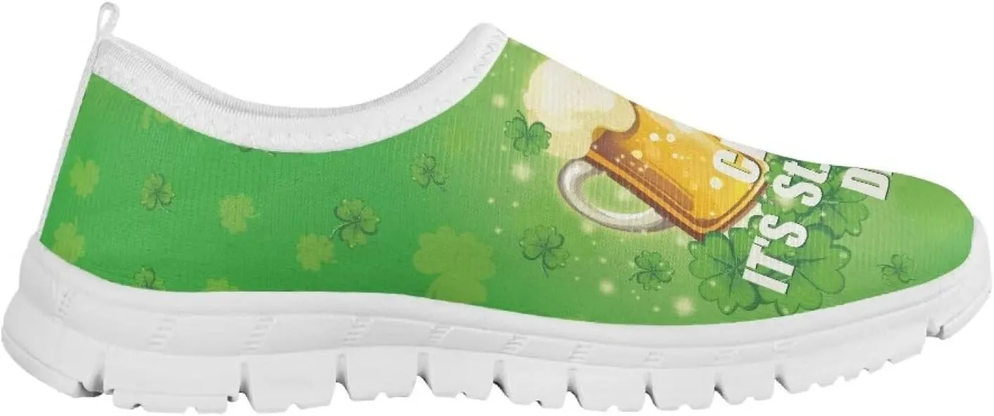 Girls Slip On Tennis Shoes Kids Running Shoes St. Patrick's Day Shoes