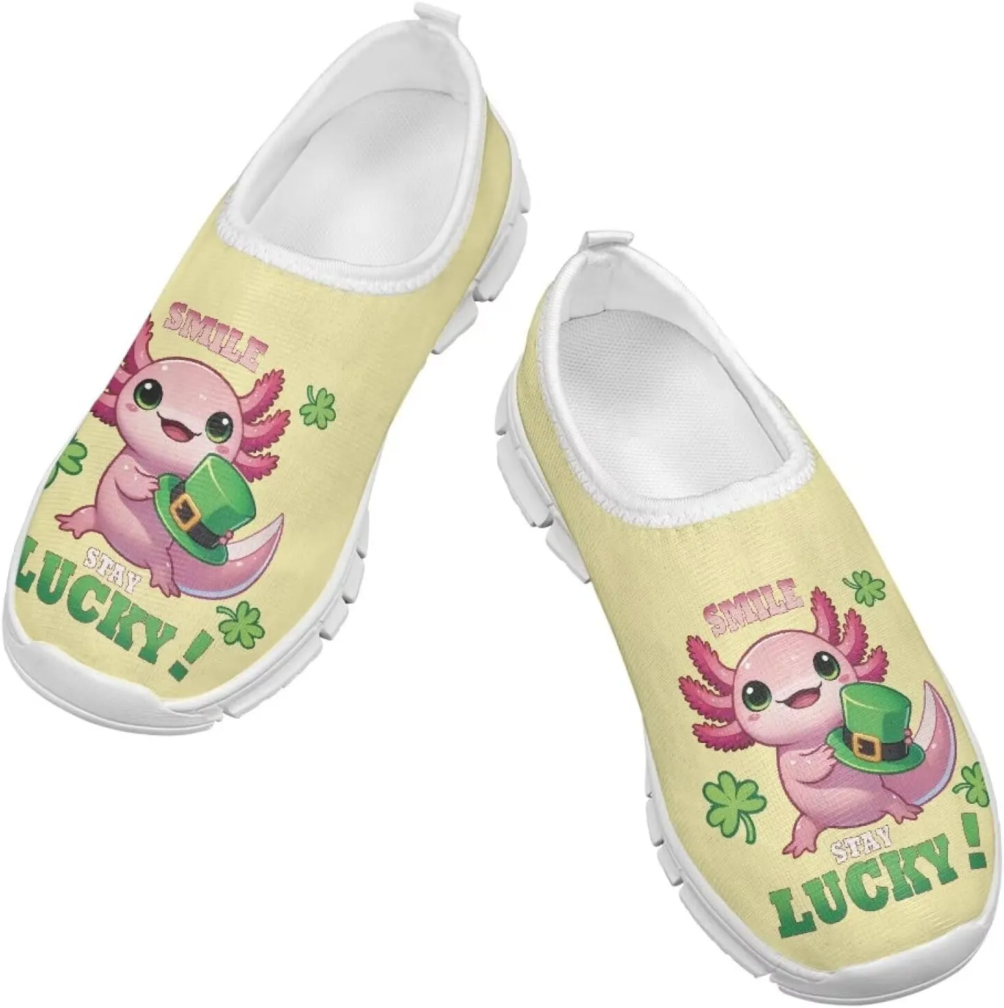 Girls Slip On Tennis Shoes Kids Running Shoes St. Patrick's Day Shoes