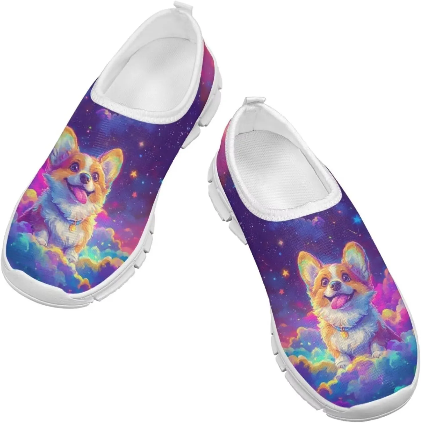 Girls Tennis Shoes Cute Little Kid Slip On Sneakers School Running Shoes