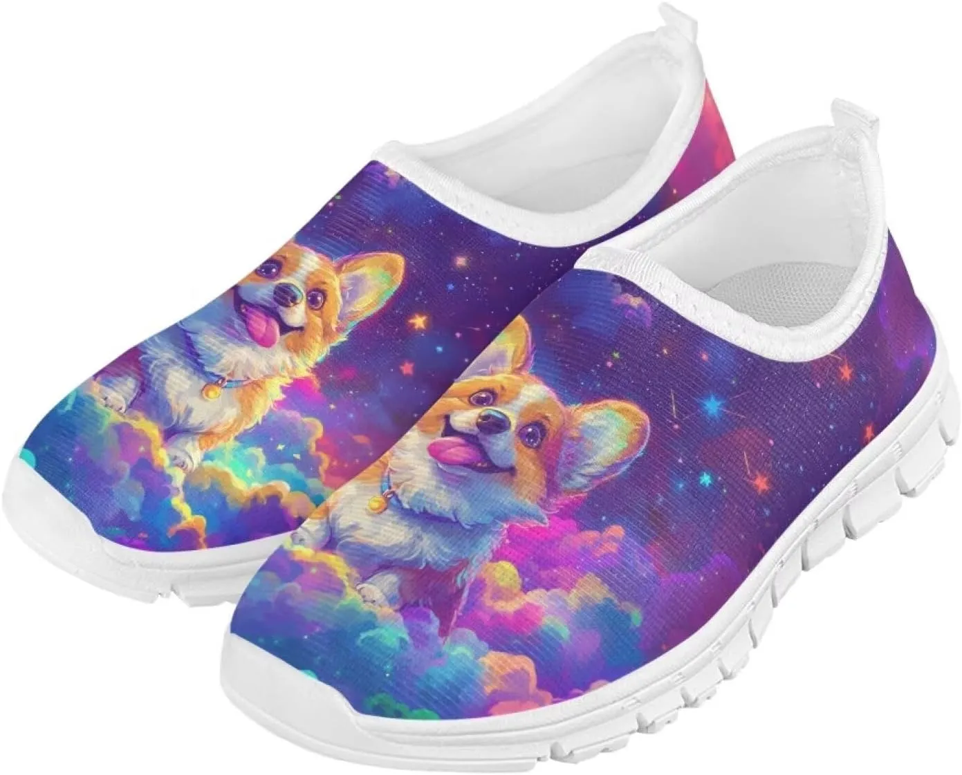 Girls Tennis Shoes Cute Little Kid Slip On Sneakers School Running Shoes