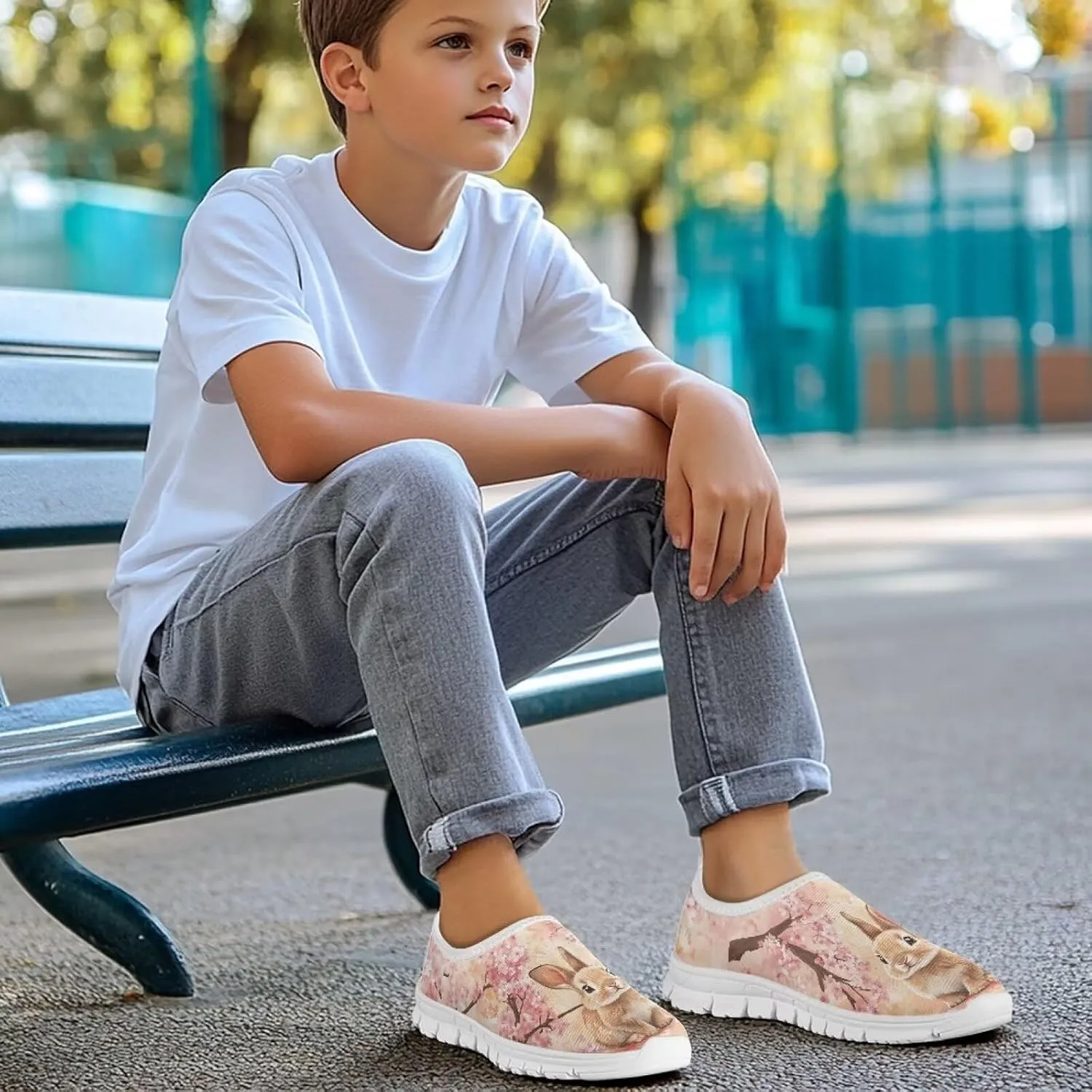 Girls Tennis Shoes Little Kids Slip On Sneakers School Running Shoes
