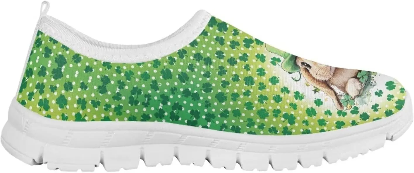 Girls Tennis Slip On Shoes St. Patrick's Day Gift for Kids Casual Shoes
