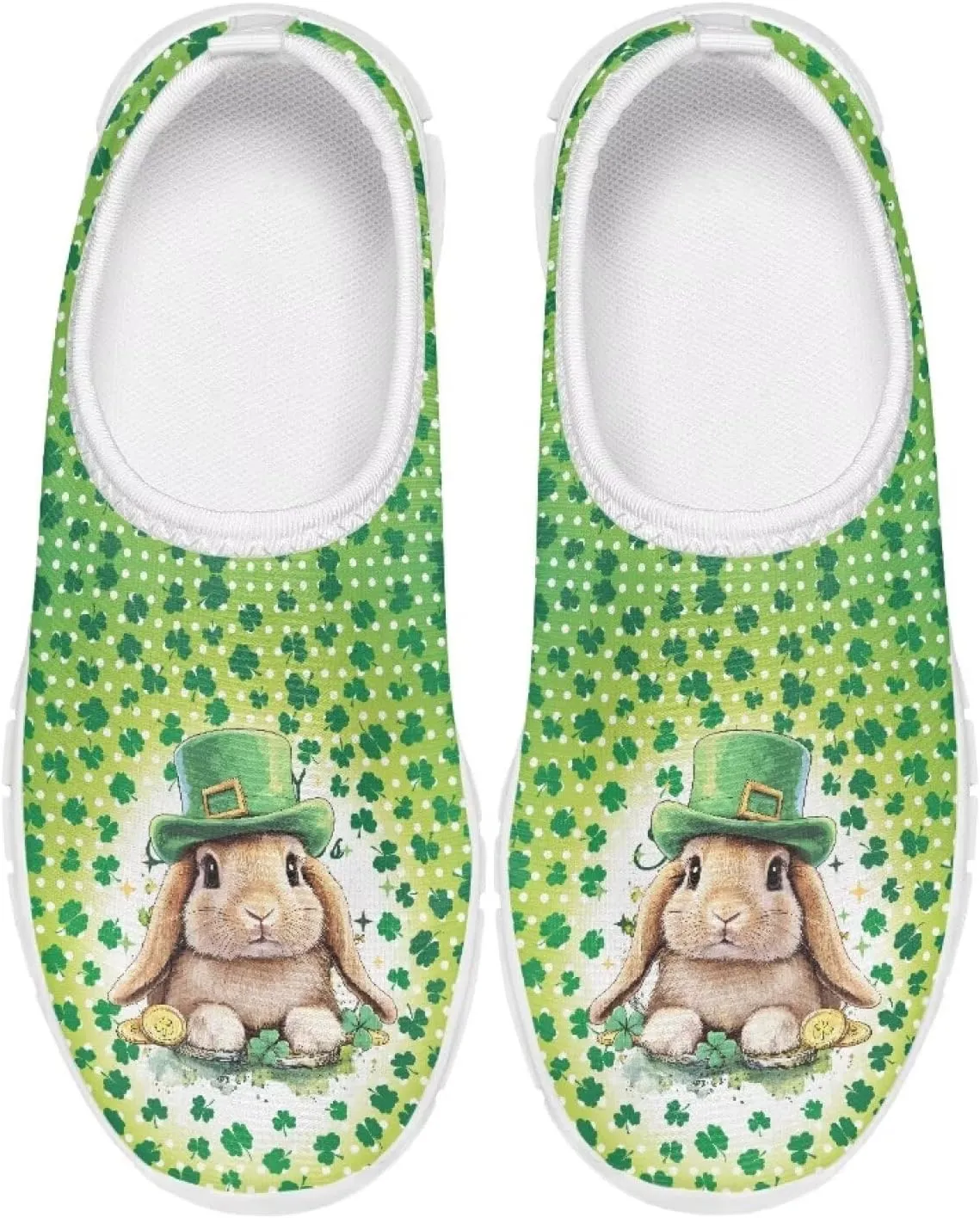 Girls Tennis Slip On Shoes St. Patrick's Day Gift for Kids Casual Shoes