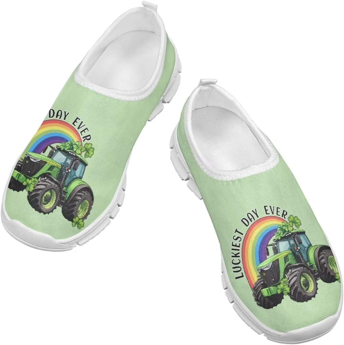 Girls Tennis Slip On Shoes St. Patrick's Day Gift Kids School Running Shoes