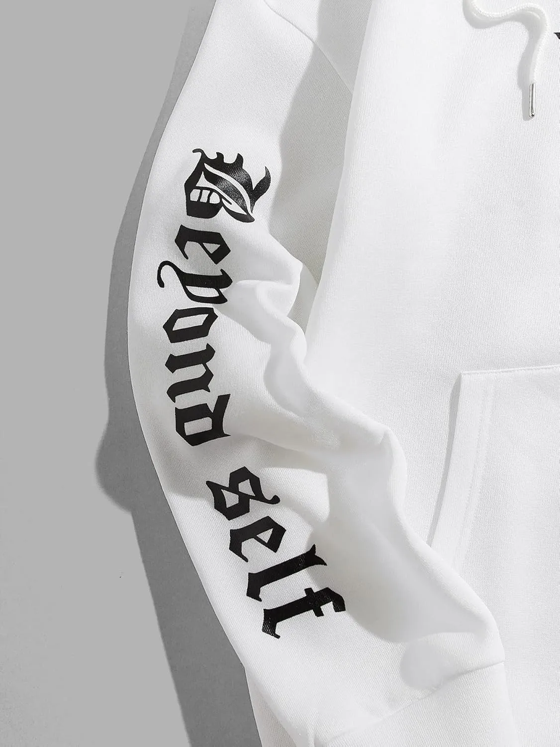 GORGLITTER Men's 2 Piece Sweatsuits Floral Letter Graphic Hoodie Sweatshirt Sweatpants Set Tracksuit
