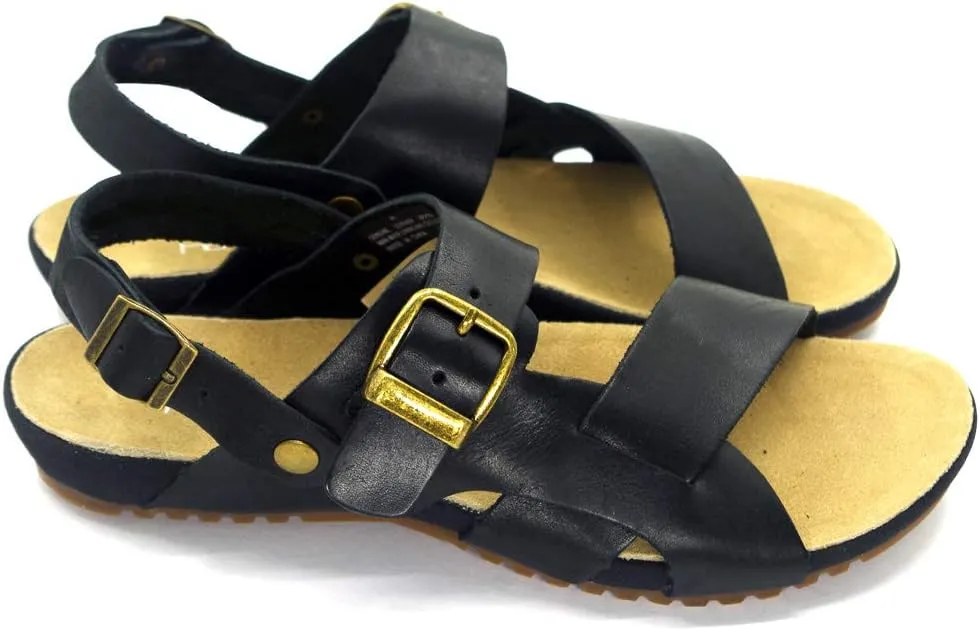 Harssidanzar Mens Leather Sandals Adjustable Ankle Strap sandals GM205