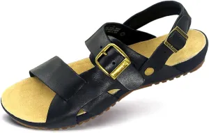 Harssidanzar Mens Leather Sandals Adjustable Ankle Strap sandals GM205