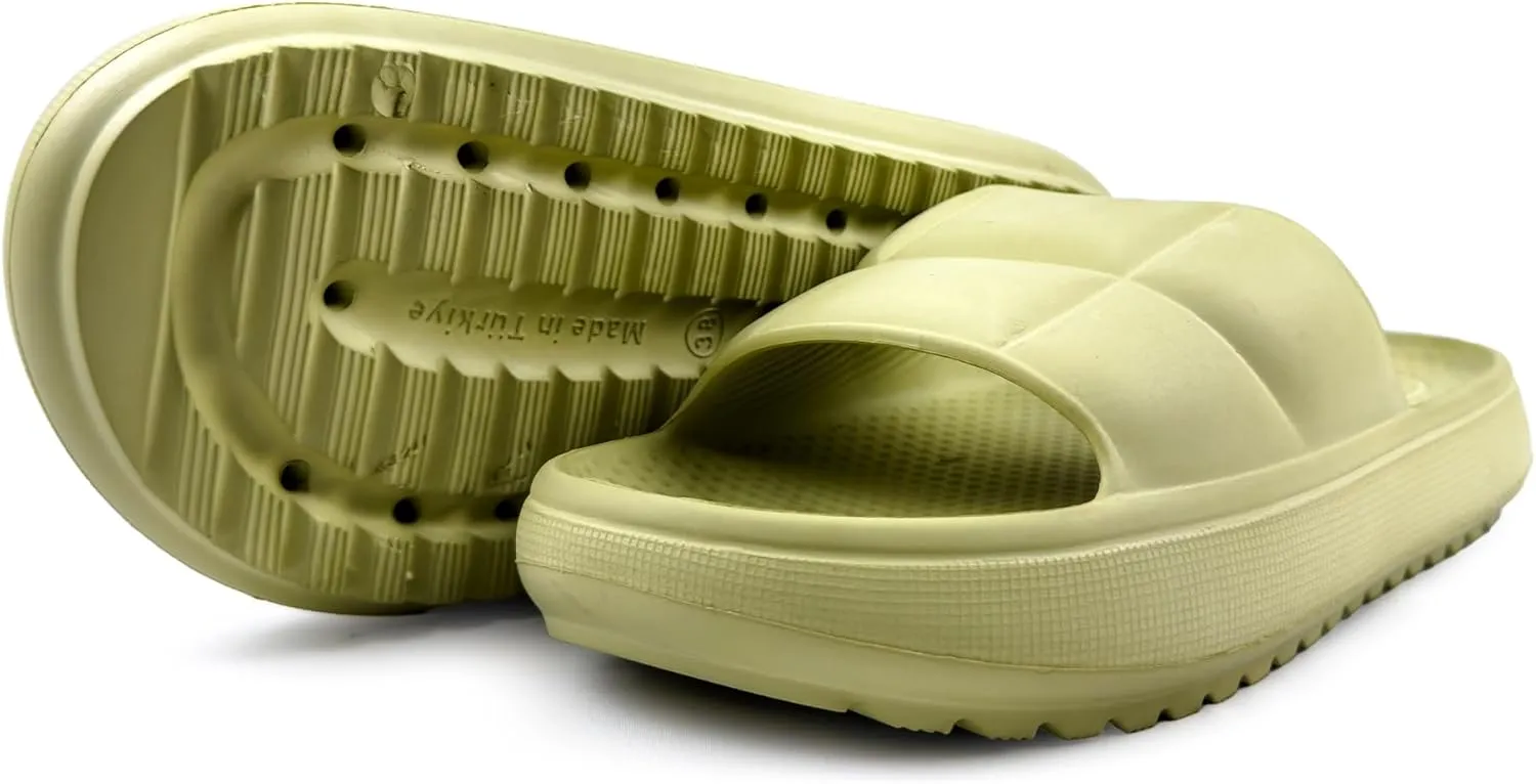 Helios Sandals with Flexible, Non-Slip, & Waterproof Material for Women, Men, Children, One Buckle Rubber Unisex Eva Sandals for Summer