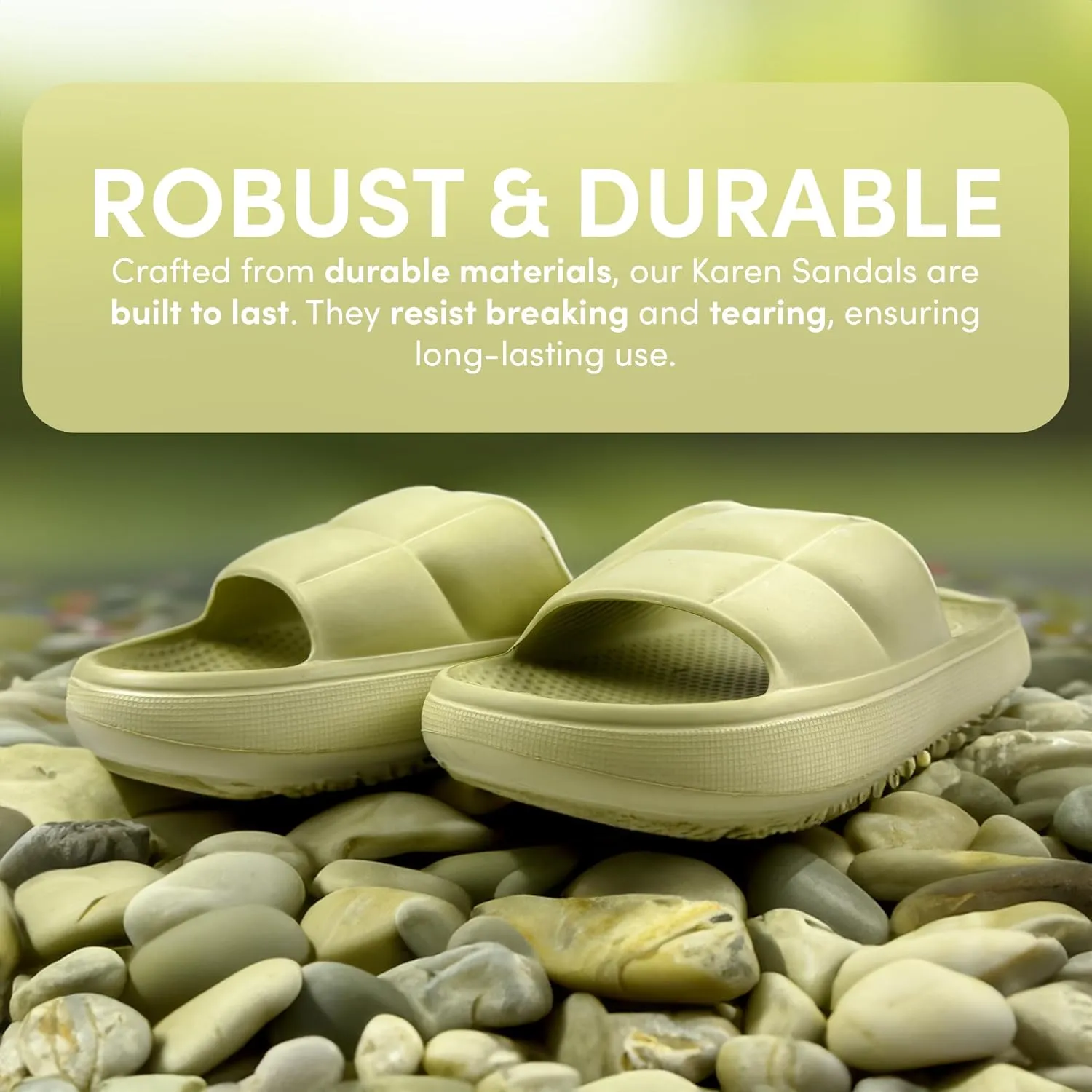 Helios Sandals with Flexible, Non-Slip, & Waterproof Material for Women, Men, Children, One Buckle Rubber Unisex Eva Sandals for Summer