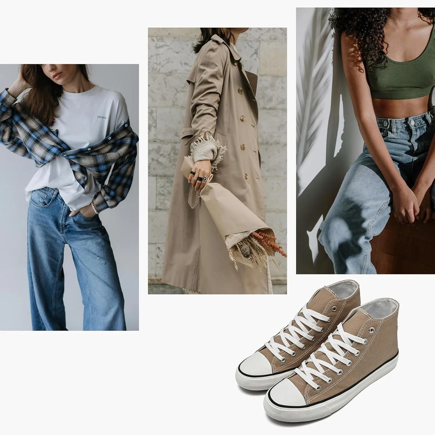 High Top Canvas Sneakers for Women Men Classic Lace Up Canvas Shoes Unisex Casual Tennis Comfortable Fashion Walking Shoes