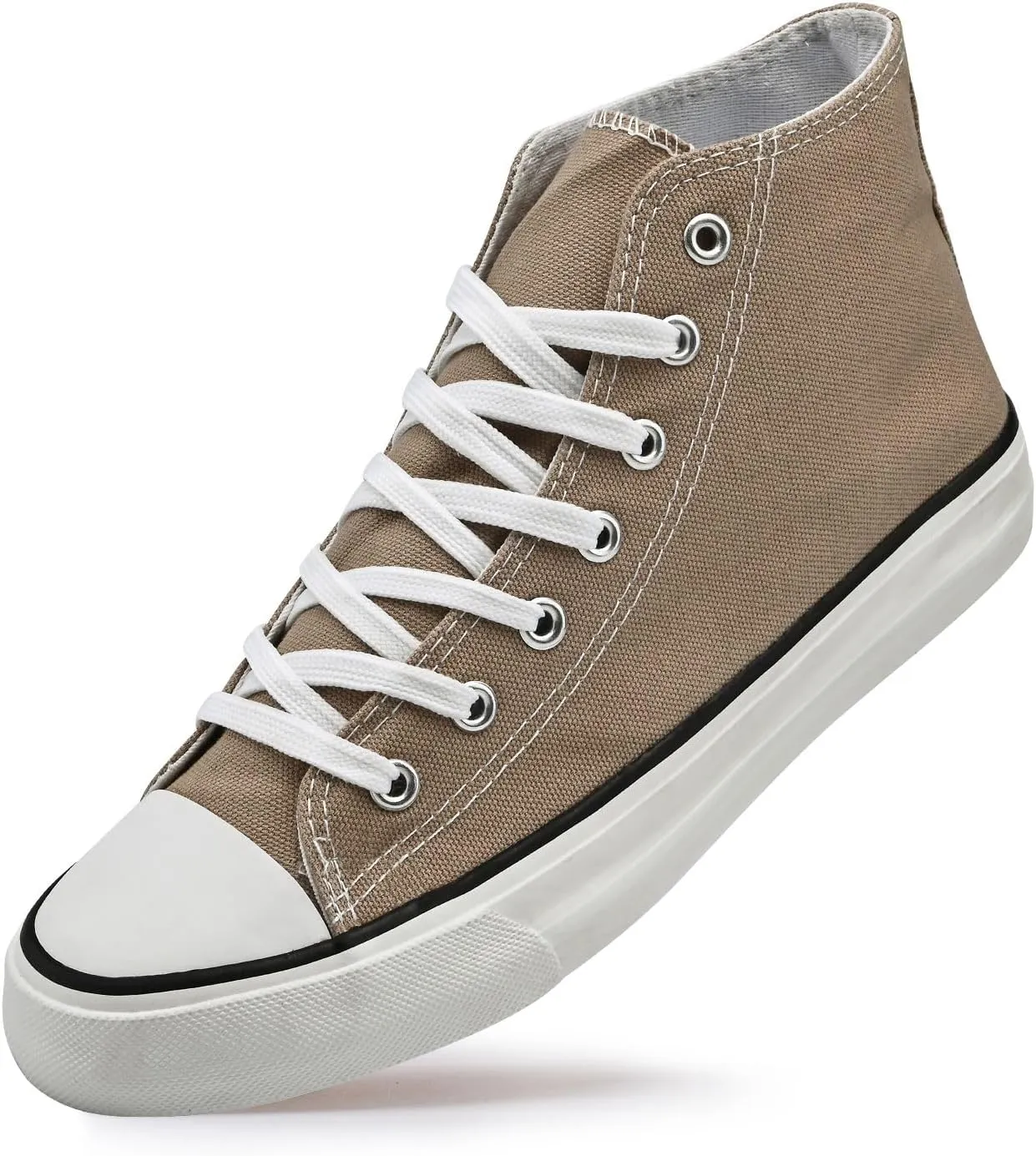 High Top Canvas Sneakers for Women Men Classic Lace Up Canvas Shoes Unisex Casual Tennis Comfortable Fashion Walking Shoes