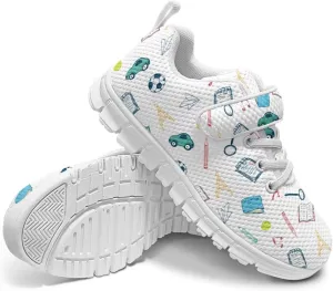 Howilath Little Kid Sneakers One Strap Sports Shoes Sneakers for Boys Anti-Skid Running Tennis Shoes