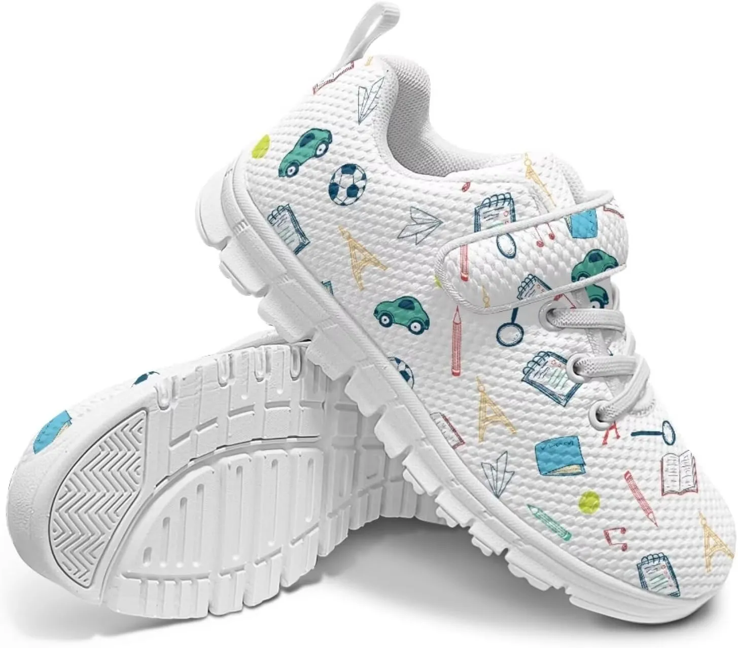 Howilath Little Kid Sneakers One Strap Sports Shoes Sneakers for Boys Anti-Skid Running Tennis Shoes