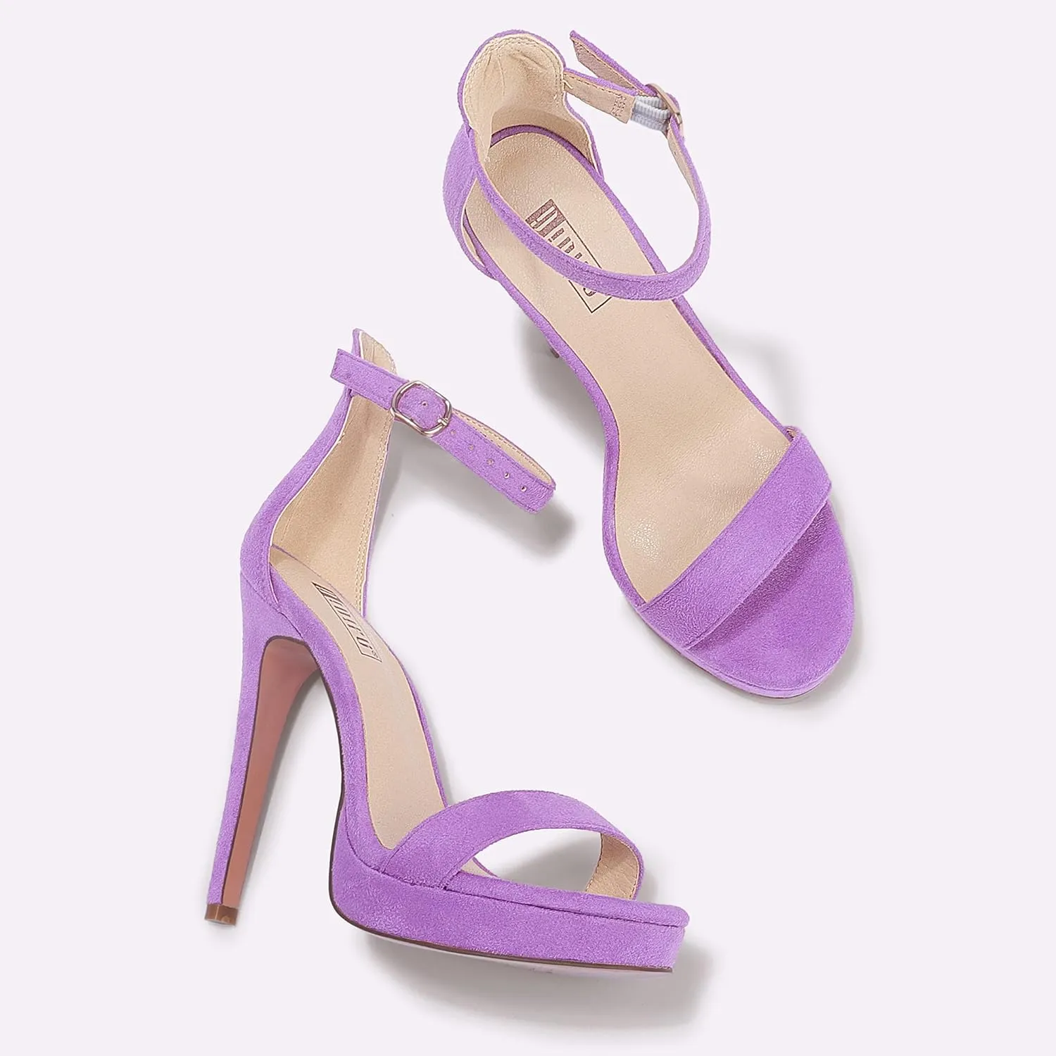 IDIFU Women's Stiletto High Heel Sandals Platform Open Toe Ankle Strap Dress Shoes for Women Bride Ladies in Wedding Bridal Party Homecoming