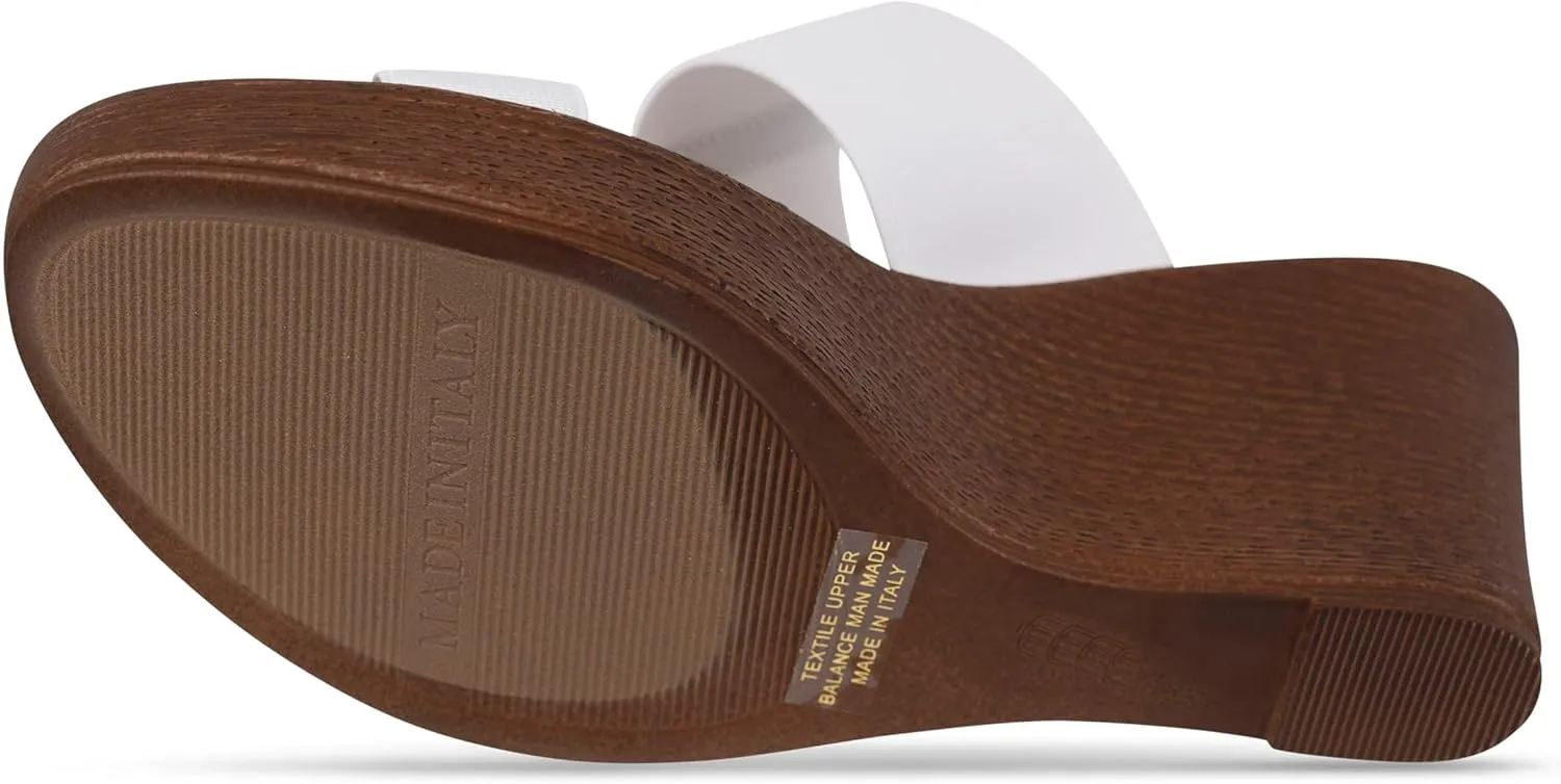 ITALIAN SHOEMAKERS Daizy Womens Elastic Wedge Sandal
