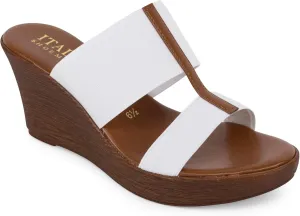 ITALIAN SHOEMAKERS Daizy Womens Elastic Wedge Sandal