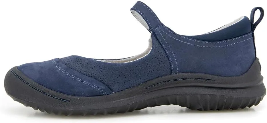 Jambu Womens Ezra Embossed Mary Jane Flats Casual - Blue