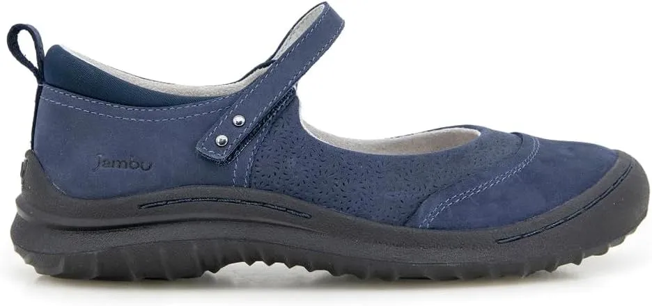Jambu Womens Ezra Embossed Mary Jane Flats Casual - Blue