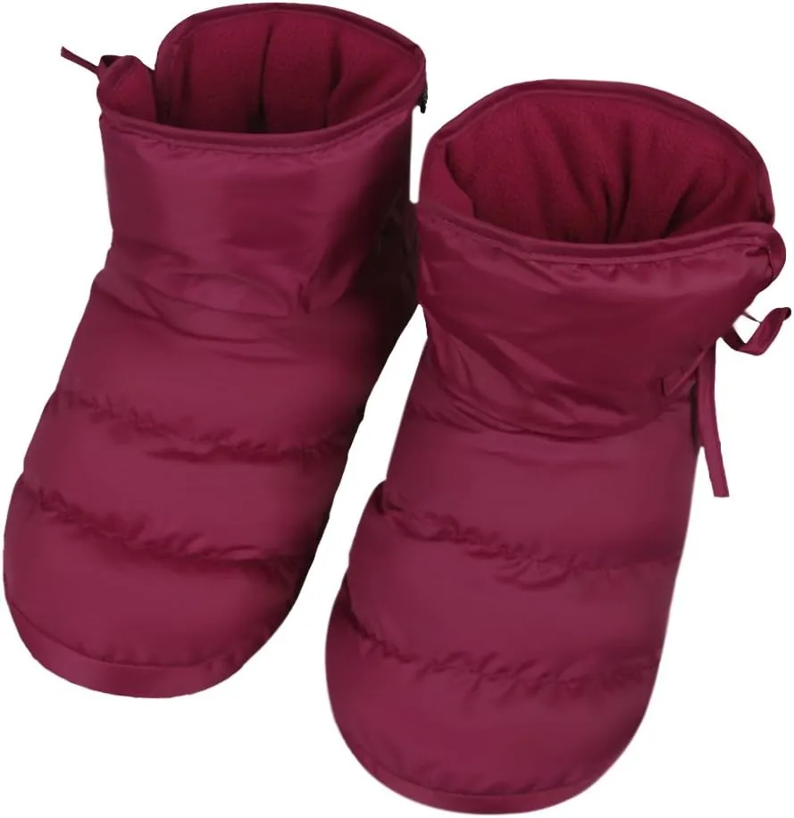 JIAHG Unisex Insulated Down Slippers Snow Ankle Boots Winter Thick Warm Plush Lining House Shoes Cozy Indoor Non-Slip