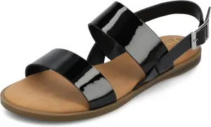 Journee Womens and Lavine Multi Strap Flat Sandals