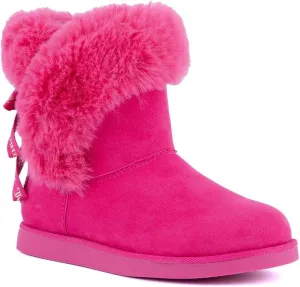 JUICY COUTURE Women's Slip On Winter Snow Boots Warm & Insulated Fur Lining Comfortable Fashion Booties
