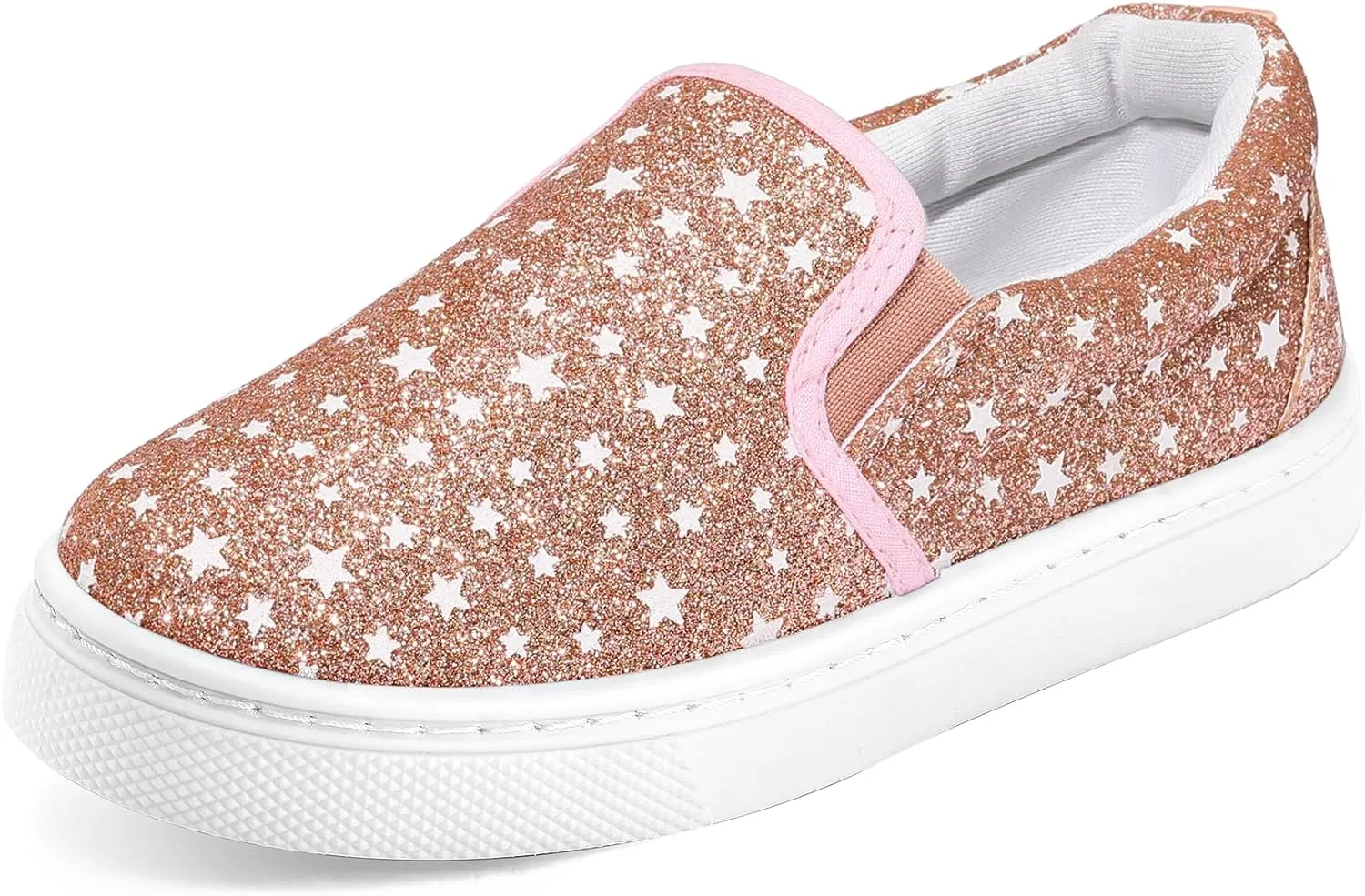 K KomForme Toddler Girls Boys Shoes Little Kids Slip on Canvas Sneakers for Running/Walking