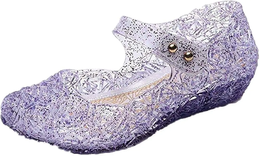Kawai Peach Girls' Cute Sparkle Sandals Fancy Dress Up Jelly Party Dancing Cosplay Shoes