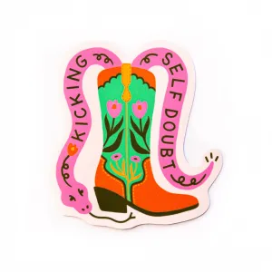 Kicking Self Doubt Sticker | Neighbourhood Press