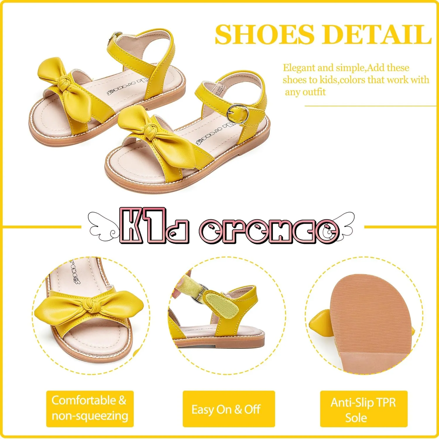 Kiderence Toddler Girls Sandals Little Girls Kids Shoes Girls Sandals Toddler