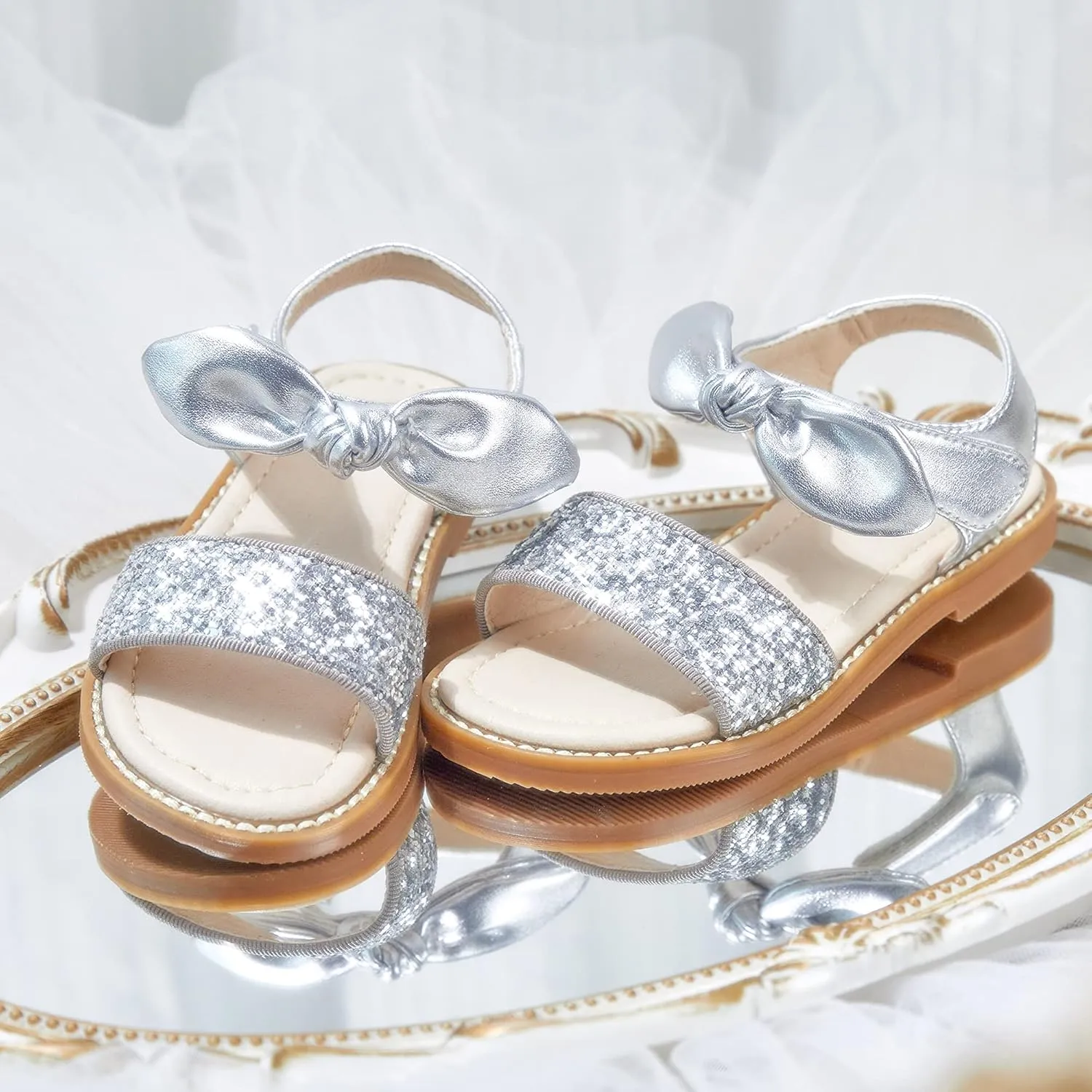 Kiderence Toddler Girls Sandals Little Girls Kids Summer Shoes Toddler Sandals