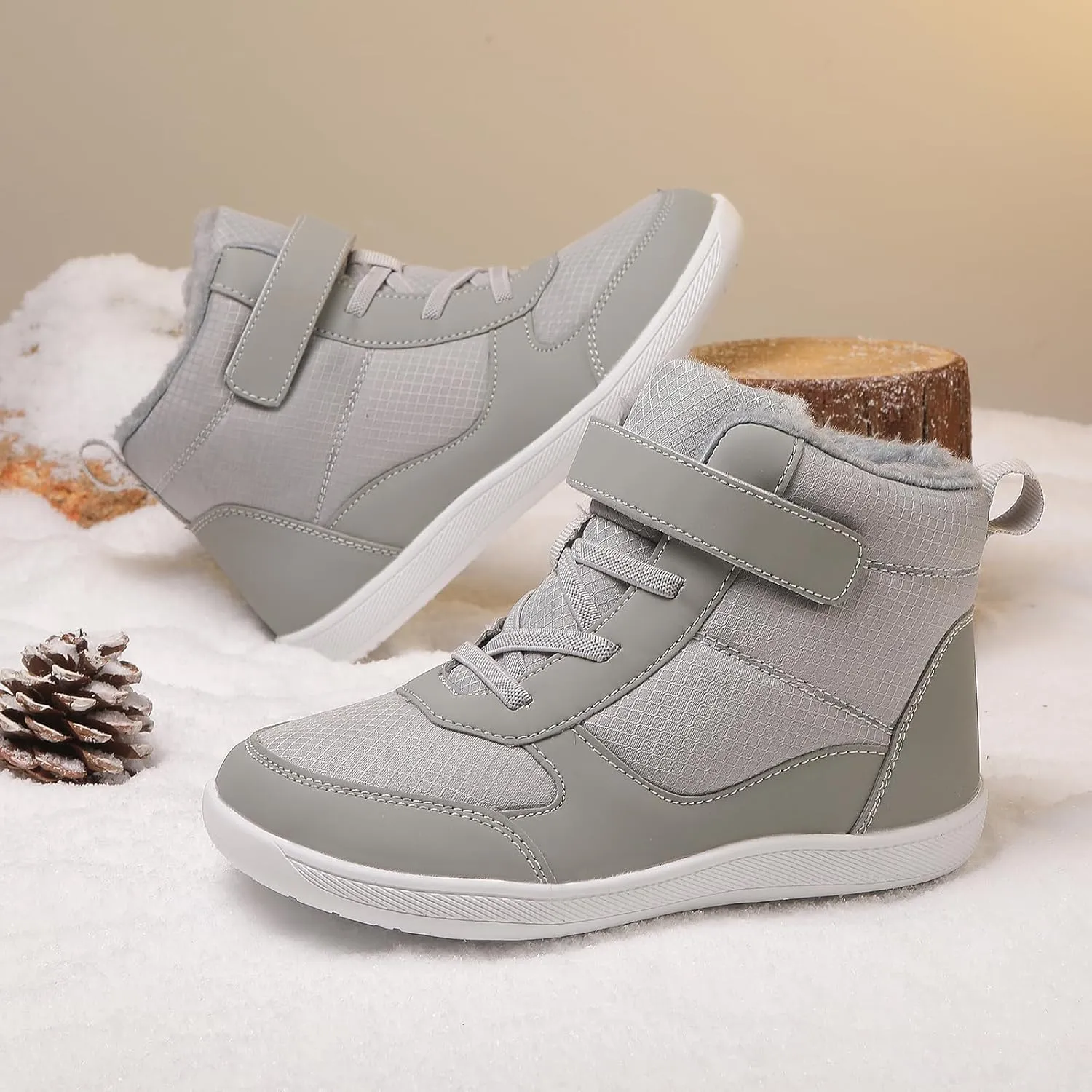 Kids Barefoot Snow Boots for Winter: Minimalist Zero Drop - Wide Toe Box Hiking Boots for Toddler/Boys/Girls