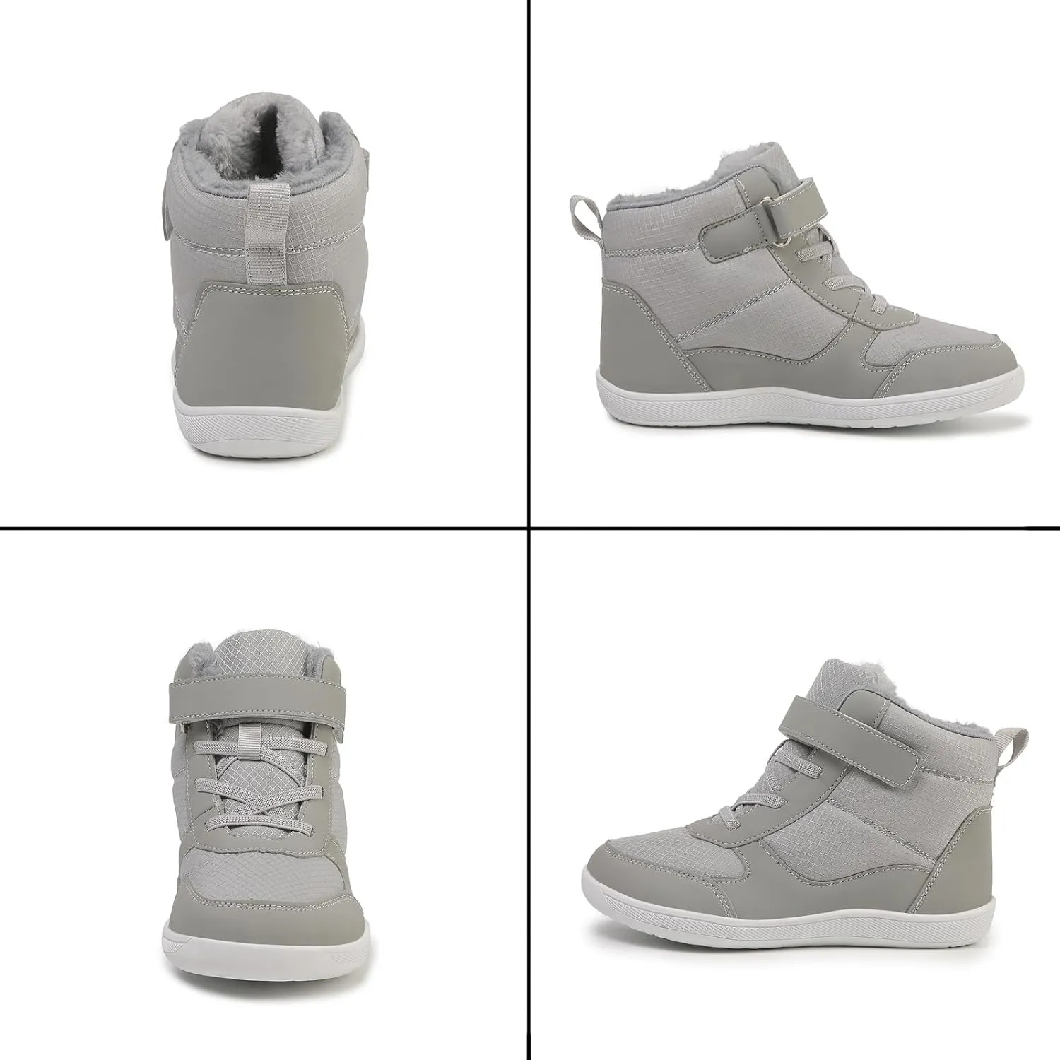 Kids Barefoot Snow Boots for Winter: Minimalist Zero Drop - Wide Toe Box Hiking Boots for Toddler/Boys/Girls