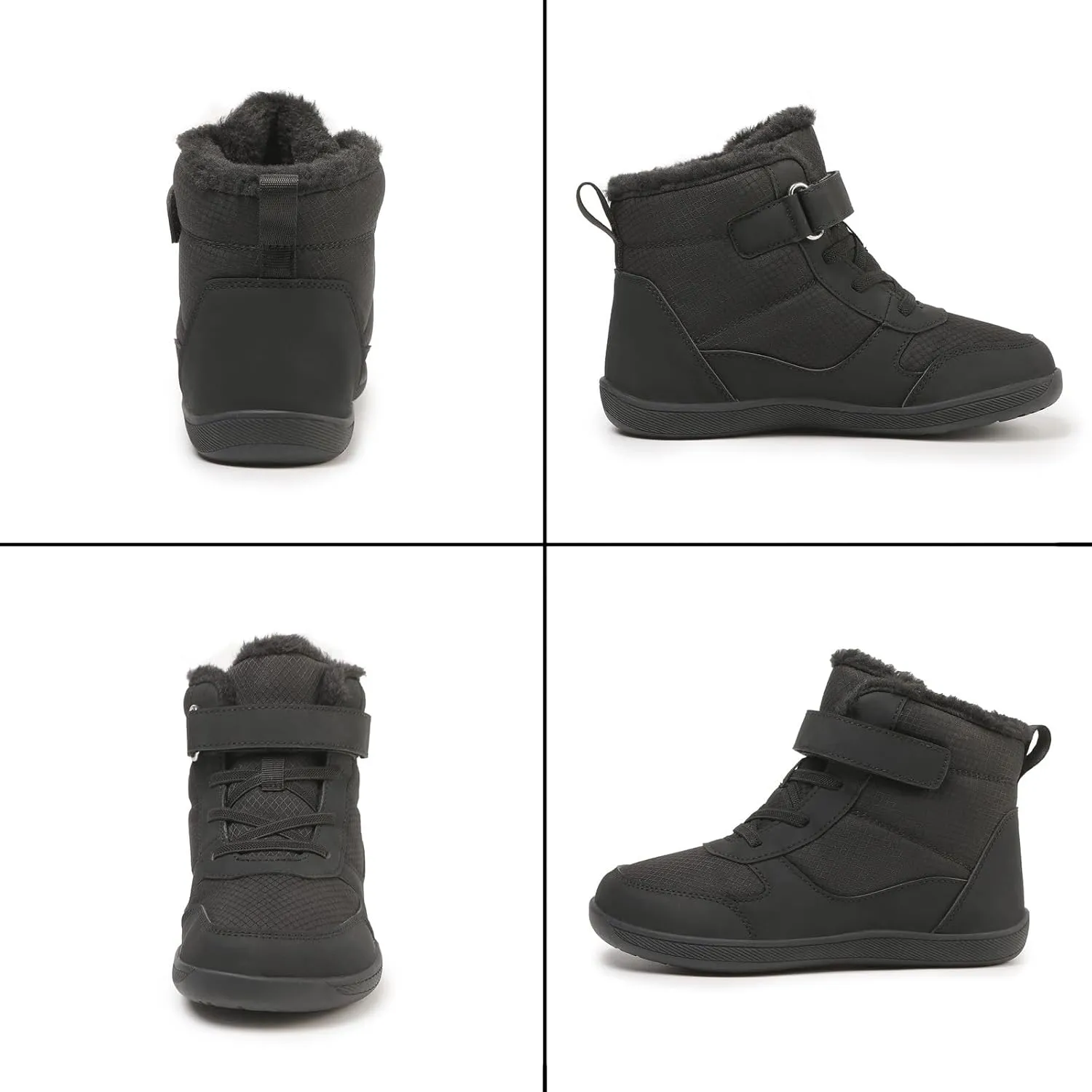 Kids Barefoot Snow Boots for Winter: Minimalist Zero Drop - Wide Toe Box Hiking Boots for Toddler/Boys/Girls