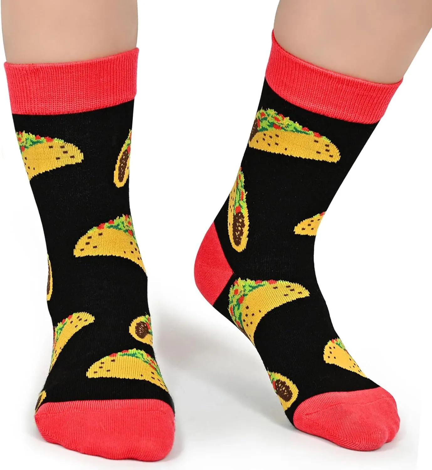 Kids Boys Girls Crew Socks 4-6 Pack   Gift Box, Novelty Funky Colorful Toddler Calf Socks for Teens