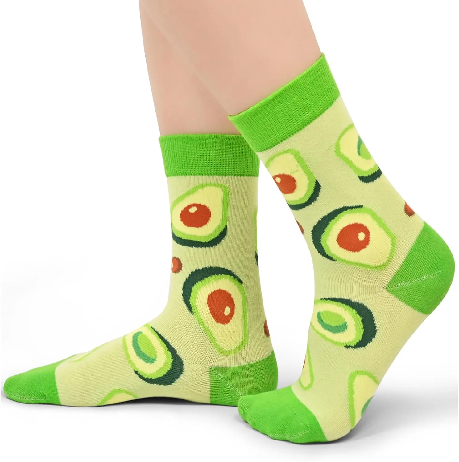 Kids Boys Girls Crew Socks 4-6 Pack   Gift Box, Novelty Funky Colorful Toddler Calf Socks for Teens