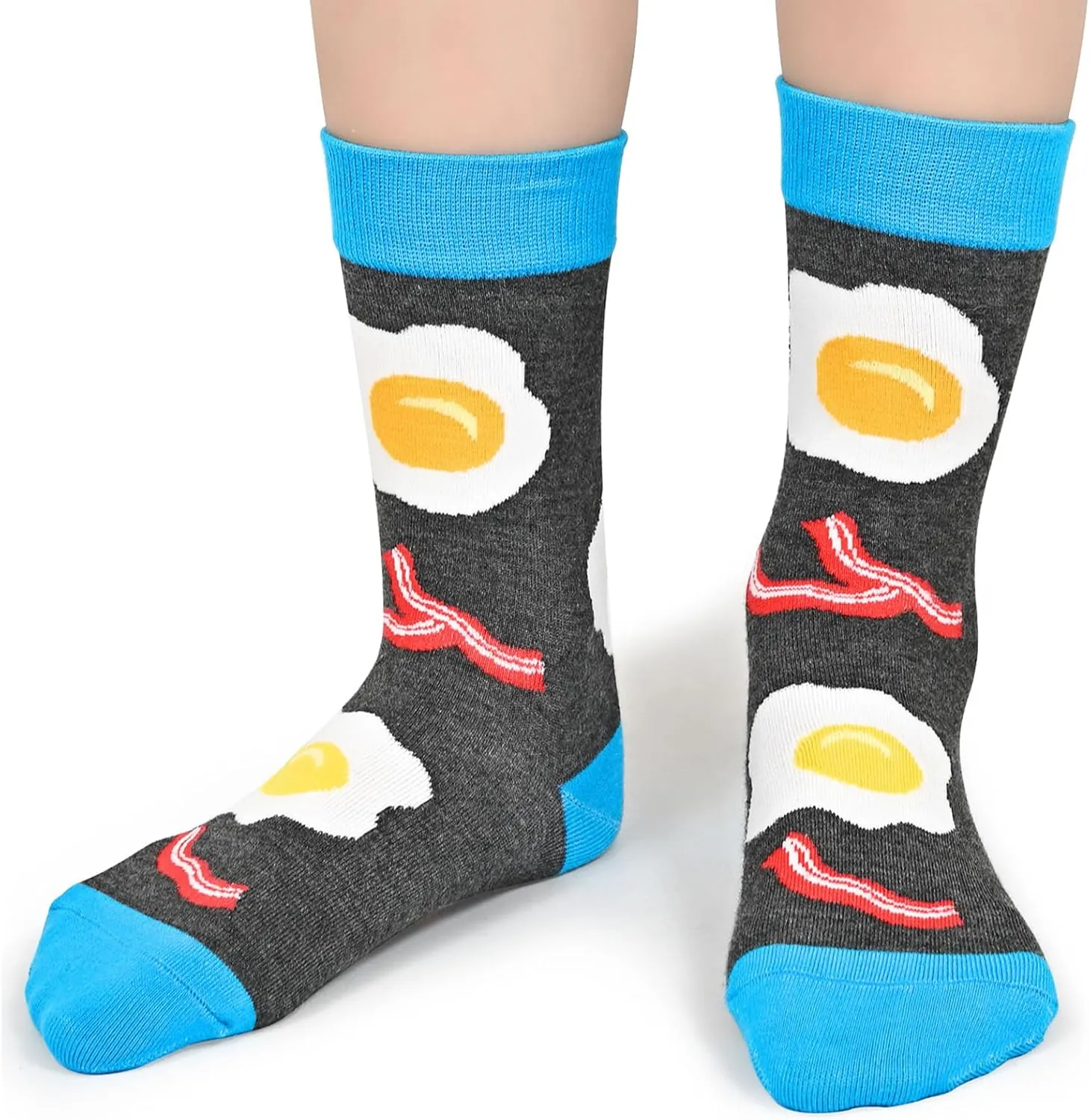 Kids Boys Girls Crew Socks 4-6 Pack   Gift Box, Novelty Funky Colorful Toddler Calf Socks for Teens