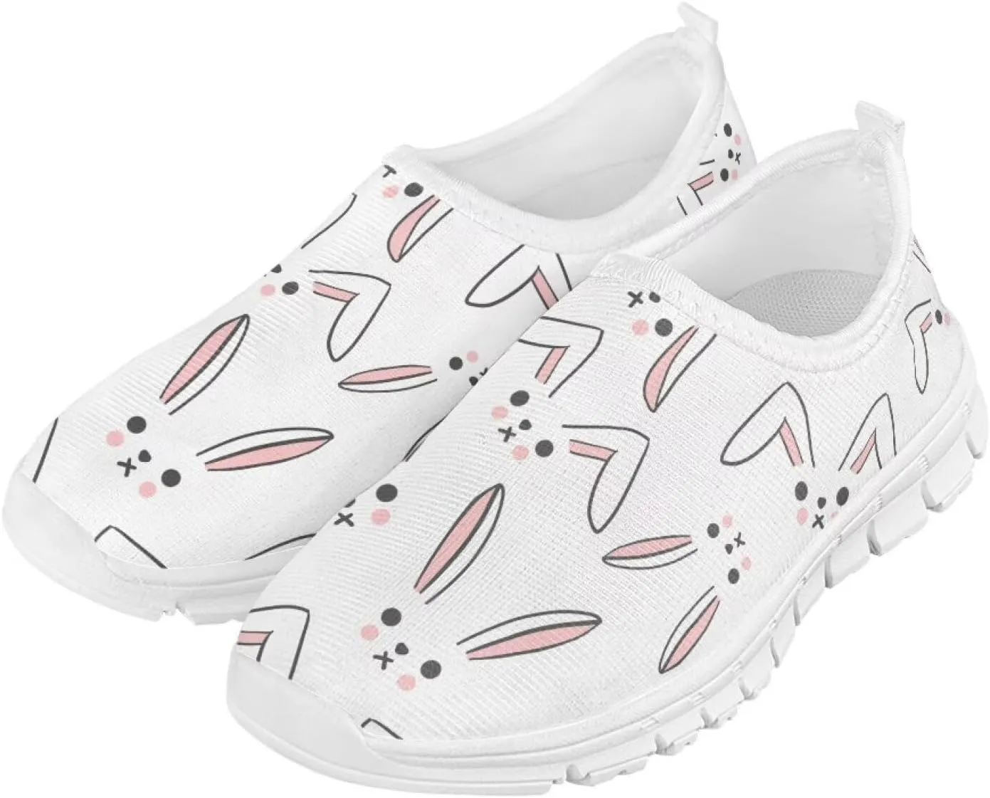 Kids Easter Shoes Funny Print Girls School Slip On Shoes for Holiday Present