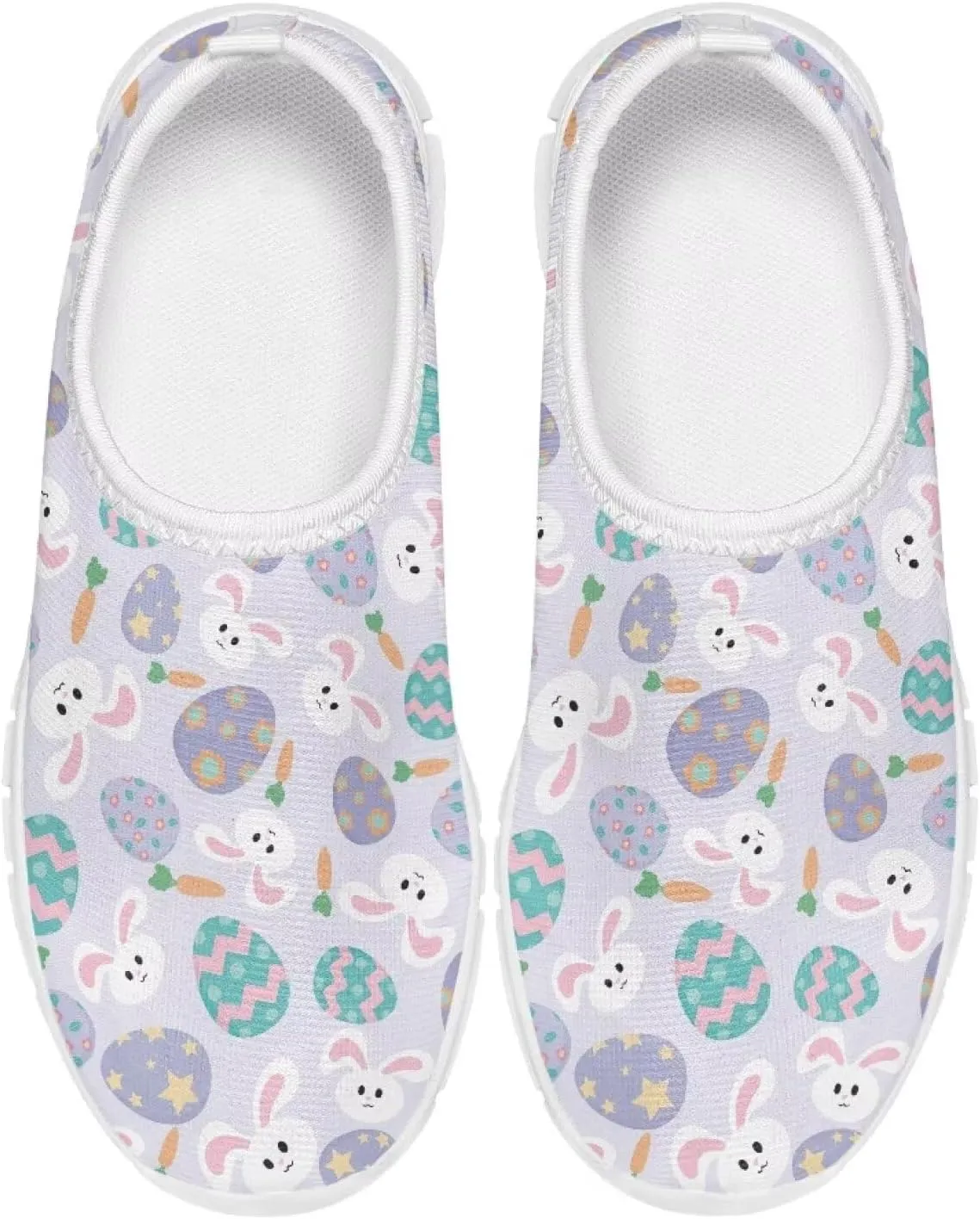 Kids Easter Shoes Funny Print Girls School Slip On Shoes for Holiday Present